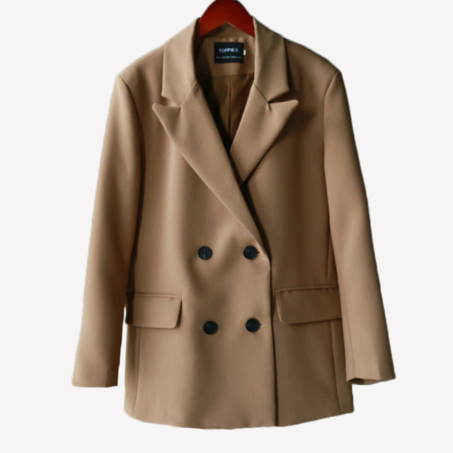 Spring Double Breasted Oversized Blazer