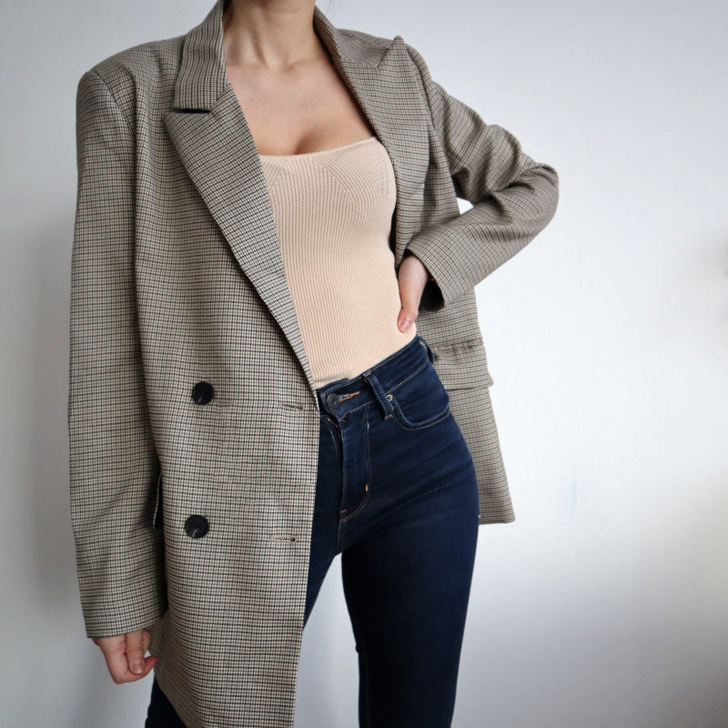 Spring Double Breasted Oversized Blazer